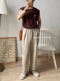 NOOBITA - Quần dài thun phối kẻ sọc 7930