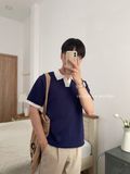 NOOBITA - Áo thun polo dệt kim bâu phối màu 7959