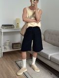 NOOBITA - Quần shorts kaki phía sau lưng chun 8175