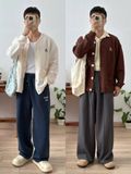 NOOBITA - Cardigan vải dệt tổ ong thêu Fry 8231