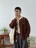 NOOBITA - Cardigan vải dệt tổ ong thêu Fry 8231