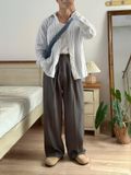 NOOBITA - Quần tây ống rộng phía sau lưng chun 8230