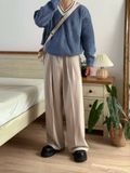 NOOBITA - Quần tây ống rộng phía sau lưng chun 8230