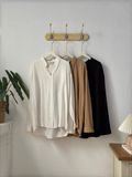 NOOBITA - Sơ mi henley tay dài vải linen mềm rũ 8235