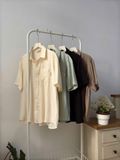 NOOBITA - Sơ mi tay ngắn vải linen vân gỗ 8232