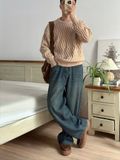 NOOBITA - Quần dài jeans ống rộng wash 8249