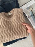 NOOBITA - Sweater len họa tiết vặn thừng 8255