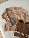 NOOBITA - Sweater len họa tiết vặn thừng 8255
