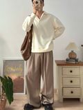 NOOBITA - Áo polo tay dài vải nỉ dày dặn 8261