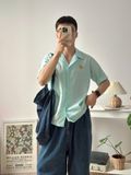 NOOBITA - Sơ mi tay ngắn cổ vest thêu 8252