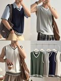 NOOBITA - Áo gile len vặn thừng viền 8269