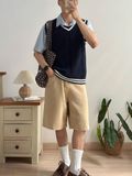 NOOBITA - Áo gile len vặn thừng viền 8269