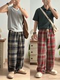 NOOBITA - Quần dài lưng chun kẻ caro 8266