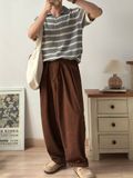 NOOBITA - Quần baggy nhung tăm phía sau lưng chun 8272
