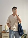 NOOBITA - Áo thun tay ngắn form boxy cổ V 8281