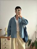 NOOBITA - Sơ mi denim tay dài form boxy 8288