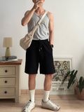 NOOBITA - Quần shorts lưng chun vải nỉ 8297