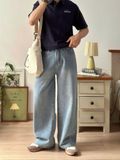 NOOBITA - Quần dài jeans ống rộng 8294