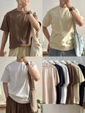 NOOBITA - Áo thun tay ngắn viền chỉ nổi 8287