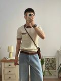 NOOBITA - Áo thun dệt kim viền nổi 8303