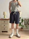 NOOBITA - Quần shorts lưng chun vải tổ ong 8289