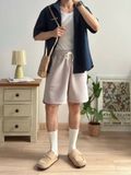 NOOBITA - Quần shorts lưng chun vải tổ ong 8289