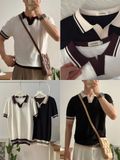 NOOBITA - Áo polo dệt kim viền bâu 8304