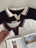 NOOBITA - Áo polo dệt kim viền bâu 8304