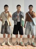 NOOBITA - Quần shorts jeans ống rộng 8305
