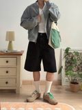 NOOBITA - Quần shorts jeans ống rộng 8305