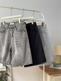 NOOBITA - Quần shorts jeans ống rộng 8305