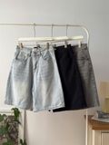NOOBITA - Quần shorts jeans ống rộng 8305