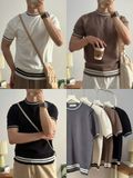 NOOBITA - Áo thun len dệt kim viền cổ 8308