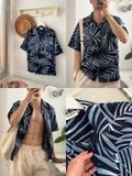 NOOBITA - Sơ mi cuban shirt hoa tiết lá 8325
