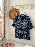 NOOBITA - Sơ mi cuban shirt hoa tiết lá 8325