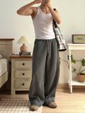 NOOBITA - Quần dài lưng chun ống rộng 8333