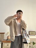 NOOBITA - Áo khoác gió dây kéo 8331