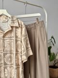 NOOBITA - Sơ mi tay ngắn cổ vest họa tiết 8332