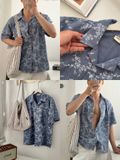 NOOBITA - Sơ mi tay ngắn họa tiết hoa 8347