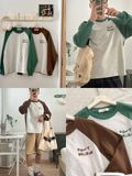 NOOBITA - Áo thun raglan thêu Dont Believe 8345