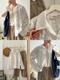 NOOBITA - So mi tay dài họa tiết thêu hoa 8342