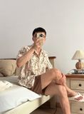 NOOBITA - Sơ mi tay ngắn họa tiết 8350