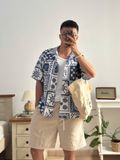 NOOBITA - Sơ mi tay ngắn họa tiết 8354