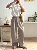 NOOBITA - Quần tây kẻ sọc phía sau lưng chun 8358