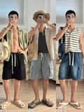 NOOBITA - Quần shorts jeans túi hộp 8363