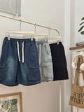 NOOBITA - Quần shorts jeans túi hộp 8363