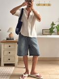 NOOBITA - So mi tay ngắn vải linen mềm mịn 8356