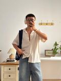 NOOBITA - So mi tay ngắn vải linen mềm mịn 8356