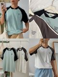 NOOBITA - Áo thun tay raglan phối màu 8369