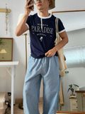 NOOBITA - Áo thun tay ngắn in PARADISE 8371